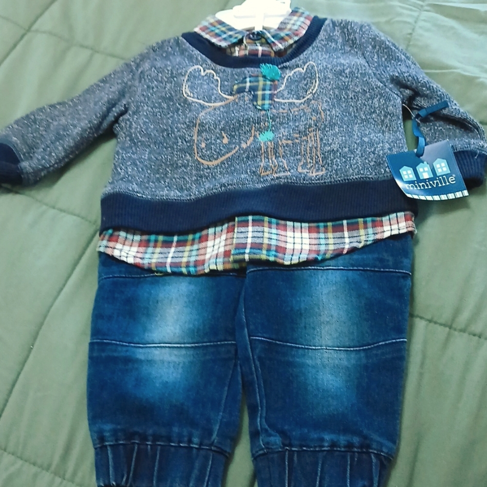 Nwt 6 month 2 piece set miniville